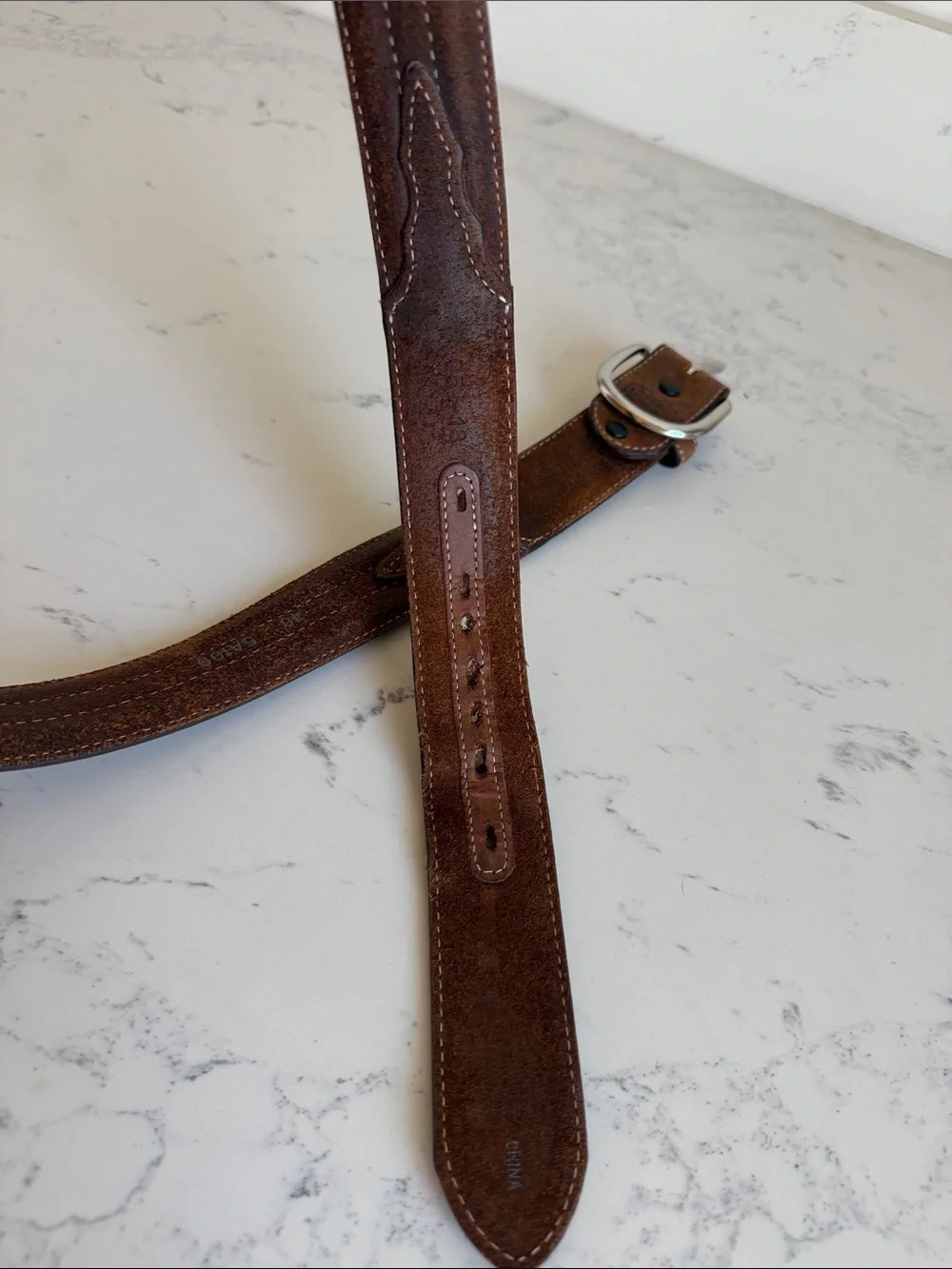 TONY LAMA MEN'S WOVEN LEATHER LACE BELT